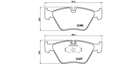 Sapatas do freio dianteiras de disco Brembo P06065 preço, a partir de 42,58 USD
