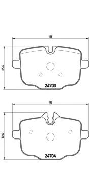 Sapatas do freio traseiras de disco Brembo P06061 preço, a partir de 41,55 USD