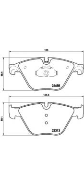 Sapatas do freio dianteiras de disco Brembo P06074 preço, a partir de 49,53 USD