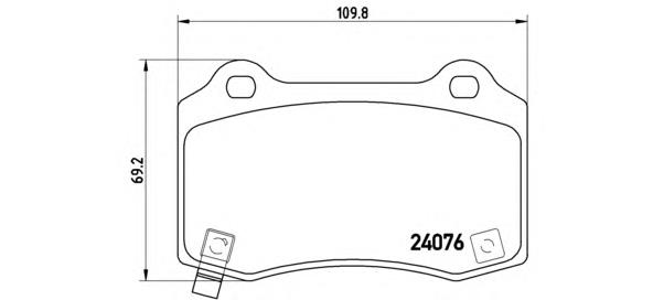Sapatas do freio traseiras de disco Brembo P11024 preço, a partir de 72,42 USD