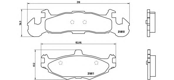 Sapatas do freio dianteiras de disco Brembo P11001 preço, a partir de 49,84 USD