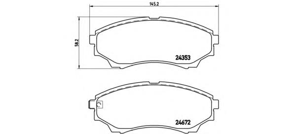Sapatas do freio dianteiras de disco P24086 Brembo