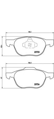 Sapatas do freio dianteiras de disco Brembo P24061 preço, a partir de 31,27 USD