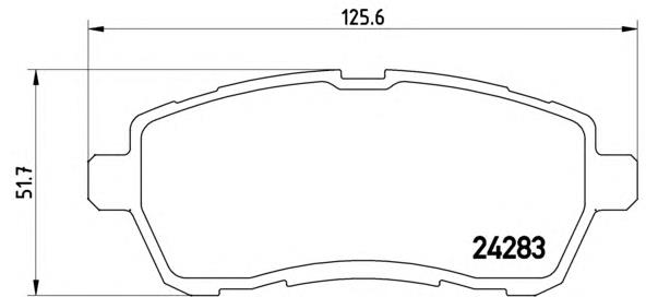 Sapatas do freio dianteiras de disco Brembo P24072 preço, a partir de 29,44 USD