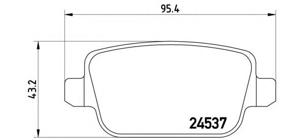 Sapatas do freio traseiras de disco Brembo P24075 preço, a partir de 30,84 USD