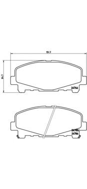 Sapatas do freio dianteiras de disco Brembo P28043 preço, a partir de 43,95 USD
