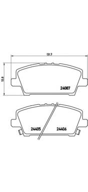 Sapatas do freio dianteiras de disco Brembo P28037 preço, a partir de 34,45 USD