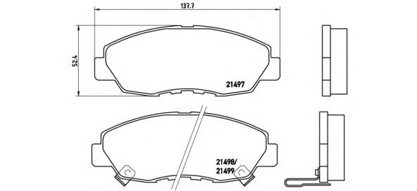 Sapatas do freio dianteiras de disco Brembo P28042 preço, a partir de 28,47 USD
