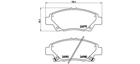 Sapatas do freio dianteiras de disco Brembo P28050 preço, a partir de 34,04 USD