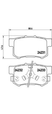 Sapatas do freio traseiras de disco Brembo P28051 preço, a partir de 37,11 USD