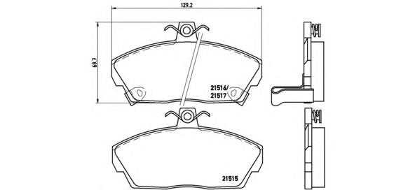 Sapatas do freio dianteiras de disco Brembo P28020 preço, a partir de 30,02 USD