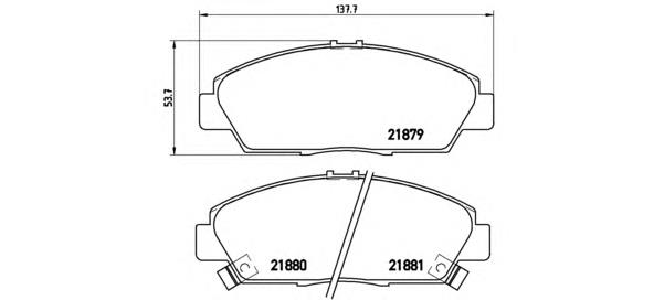 Sapatas do freio dianteiras de disco Brembo P28021 preço, a partir de 28,42 USD