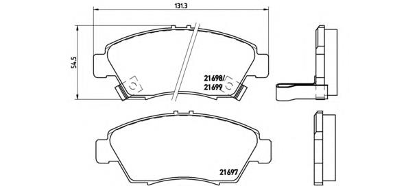 Sapatas do freio dianteiras de disco Brembo P28024 preço, a partir de 26,50 USD