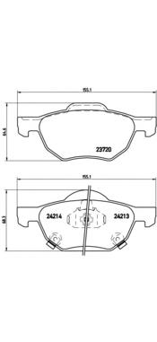 Sapatas do freio dianteiras de disco Brembo P28036 preço, a partir de 41,54 USD
