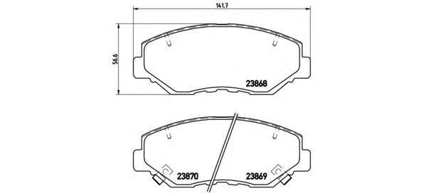 Sapatas do freio dianteiras de disco Brembo P28035 preço, a partir de 36,55 USD