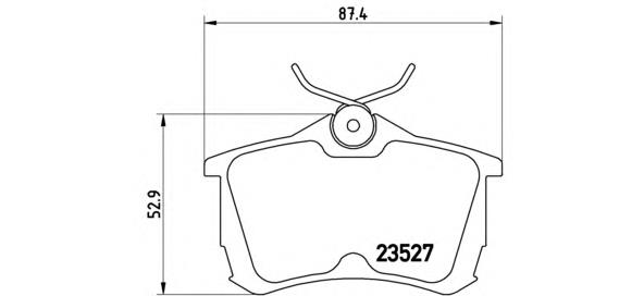 Sapatas do freio traseiras de disco Brembo P28030 preço, a partir de 28,20 USD