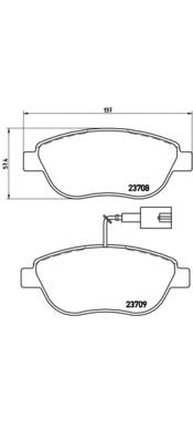Sapatas do freio dianteiras de disco Brembo P23137 preço, a partir de 34,20 USD