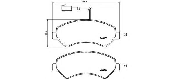 Sapatas do freio dianteiras de disco Brembo P23136 preço, a partir de 42,26 USD