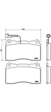 Sapatas do freio dianteiras de disco Brembo P23115 preço, a partir de 41,77 USD