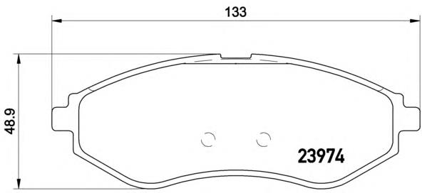 Sapatas do freio dianteiras de disco Brembo P24048 preço, a partir de 28,18 USD