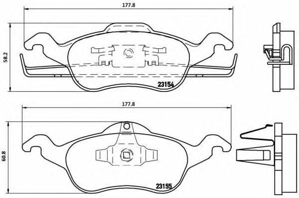 Sapatas do freio dianteiras de disco Brembo P24046 preço, a partir de 31,11 USD