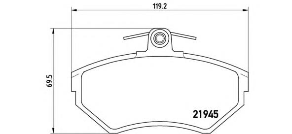Sapatas do freio dianteiras de disco Brembo P85032 preço, a partir de 27,00 USD