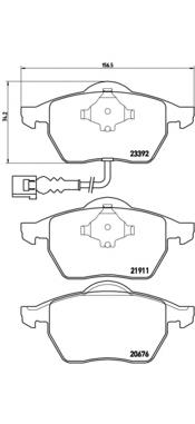 Sapatas do freio dianteiras de disco Brembo P85045 preço, a partir de 34,33 USD