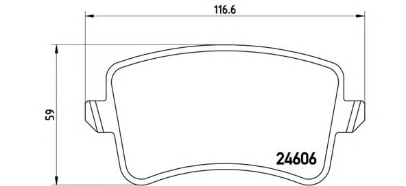 Sapatas do freio traseiras de disco Brembo P85100 preço, a partir de 47,62 USD