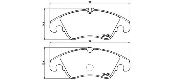 Sapatas do freio dianteiras de disco Brembo P85098 preço, a partir de 70,70 USD