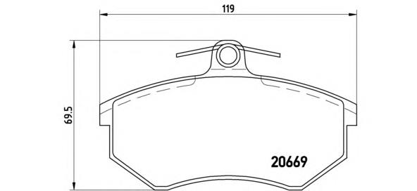Sapatas do freio dianteiras de disco Brembo P85092 preço, a partir de 24,75 USD