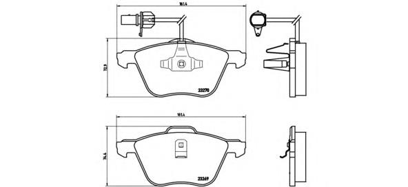 Sapatas do freio dianteiras de disco Brembo P85061 preço, a partir de 43,24 USD