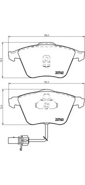 Sapatas do freio dianteiras de disco P85056 Brembo