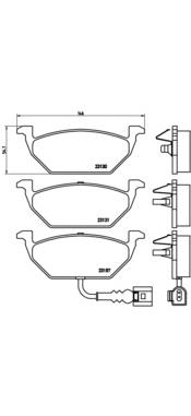 Sapatas do freio dianteiras de disco Brembo P85072 preço, a partir de 31,21 USD