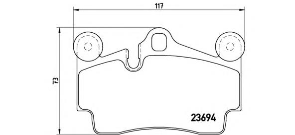 Sapatas do freio traseiras de disco Brembo P85070 preço, a partir de 38,28 USD
