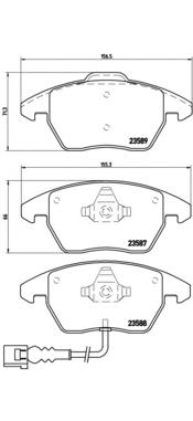 Sapatas do freio dianteiras de disco Brembo P85075 preço, a partir de 33,71 USD