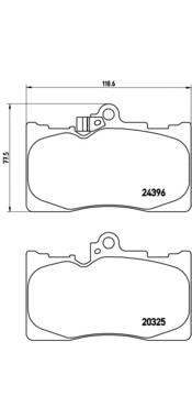 Sapatas do freio dianteiras de disco Brembo P83072 preço, a partir de 40,43 USD