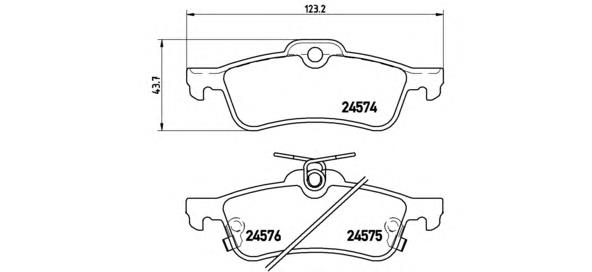 Sapatas do freio traseiras de disco Brembo P83087 preço, a partir de 25,02 USD