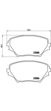 Sapatas do freio dianteiras de disco Brembo P83055 preço, a partir de 29,59 USD