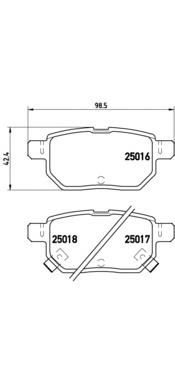 Sapatas do freio traseiras de disco Brembo P83133 preço, a partir de 28,79 USD