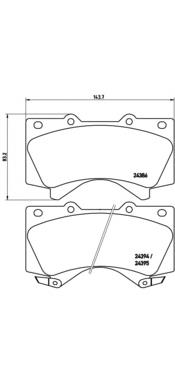 Sapatas do freio dianteiras de disco Brembo P83107 preço, a partir de 49,64 USD