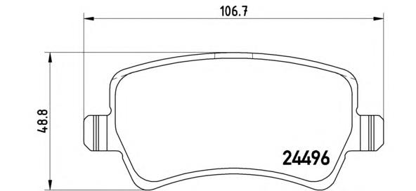 Sapatas do freio traseiras de disco Brembo P86021 preço, a partir de 42,24 USD