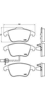 Sapatas do freio dianteiras de disco Brembo P85113 preço, a partir de 45,42 USD