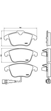 Sapatas do freio dianteiras de disco Brembo P85112 preço, a partir de 38,09 USD