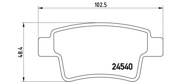 Sapatas do freio traseiras de disco Brembo P61085 preço, a partir de 31,04 USD