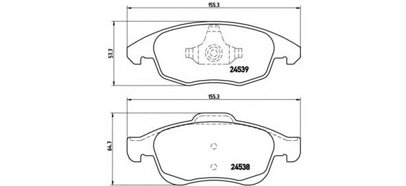 Sapatas do freio dianteiras de disco Brembo P61083 preço, a partir de 31,12 USD
