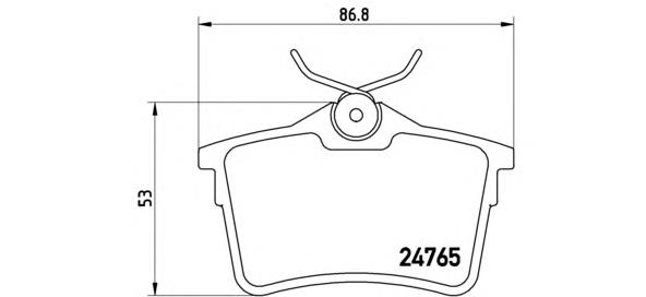 Sapatas do freio traseiras de disco Brembo P61084 preço, a partir de 32,55 USD