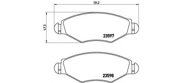 Sapatas do freio dianteiras de disco Brembo P61063 preço, a partir de 26,89 USD