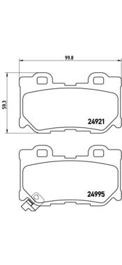 Sapatas do freio traseiras de disco Brembo P56095 preço, a partir de 43,63 USD
