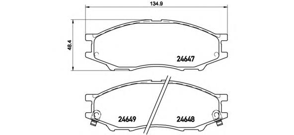 Sapatas do freio dianteiras de disco Nissan/Infiniti 4106095F0B preço, a partir de 26,62 USD