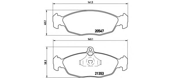 Sapatas do freio dianteiras de disco Brembo P59011 preço, a partir de 22,49 USD